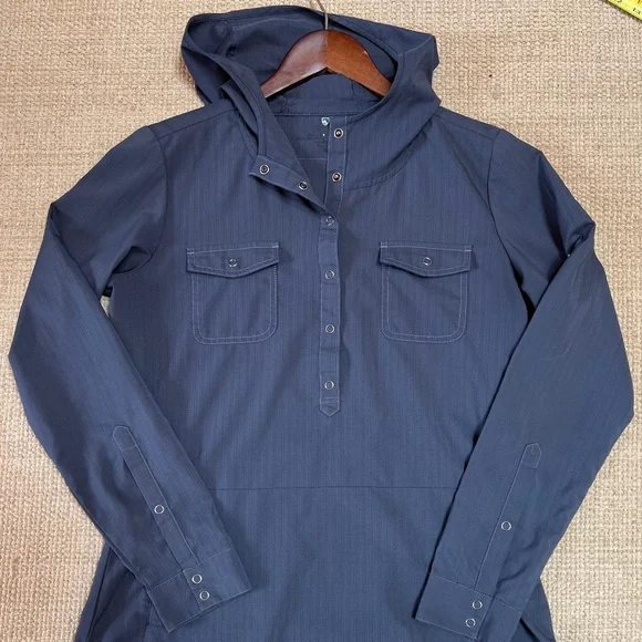 Kuhl Costa Hoodie Womens Size Medium Blue Lightweight Half Snap - Picture 1 of 8
